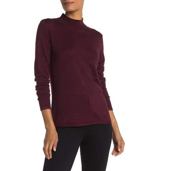 T tahari mock neck sweater Clearance